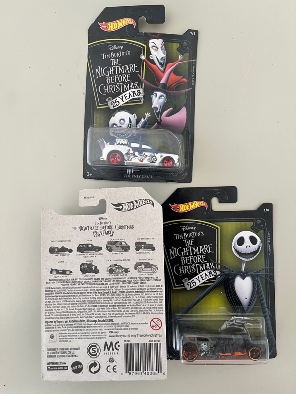 NWT Disney The Nightmare Before Christmas Hot Wheels Set - Picture 2 of 2